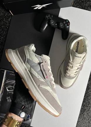 Мужские кроссовки reebok classic light grey white