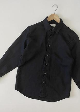 Uniqlo сорочка чоловіча 100% льон чорного кольору, розмір s