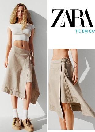Міді-спідниця з парео від zara