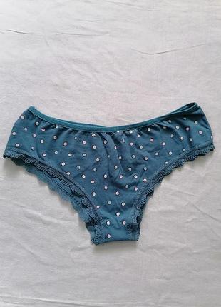 Женские хлопковые трусики в горошек