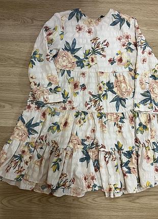 Сукня ярусна, трапеція, zara, s-m, підходить для вагітних