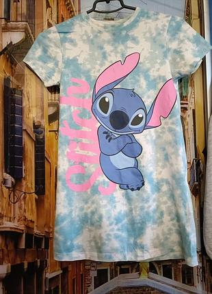 Стич футболка туника stitch 9-10лет