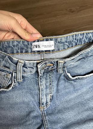 Женские прямые джинсы zara с необработанным краем