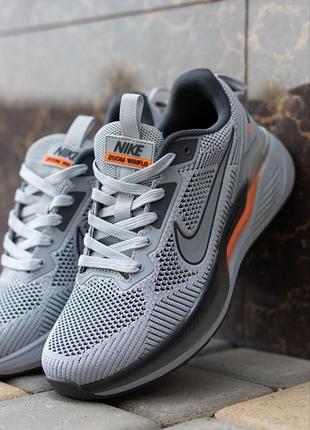 Мужские кроссовки nike zoom • grey orange