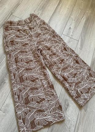 Штани кюлоти жіночі з вишивкою