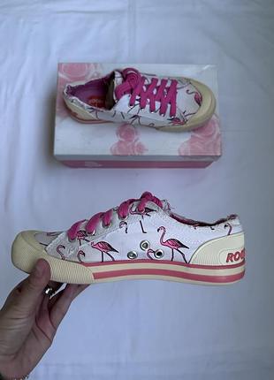 Кеди жіночі на дівчинку підліткові білі рожеві 37 rocketdog