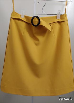 Стильная юбка трапеция с поясом от tamaris 1+1=3🎁на все❗