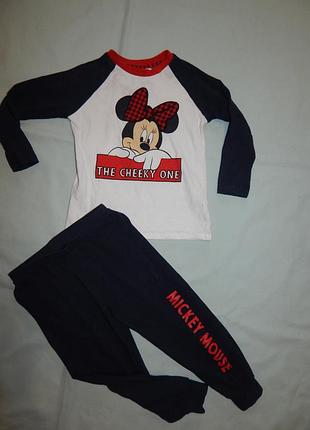Піжама трикотажна на 3-4 роки minnie mouse