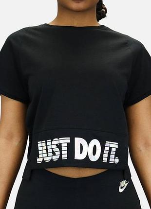 Женская кроп топ футболка nike nsw just do it hologram crop-top