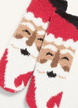 Дитячі махрові  шкарпетки oldnavy з новорічним принтом