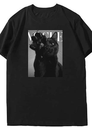 Футболка з принтом 🖤🐈‍⬛