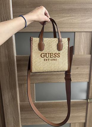 Соломенная сумка guess оригинал