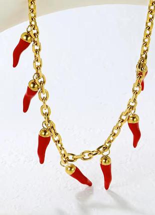 Прикраса на шию ланцюжок з перцями прикраса жіноча