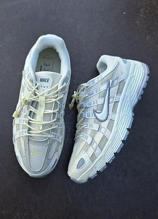 Шкіряні кросівки nike p-6000 beige