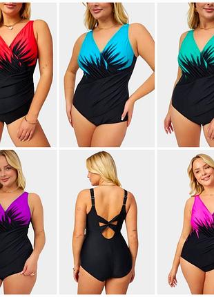 Эффектные утягивающие женские цельные слитные купальники на мягкой чашке