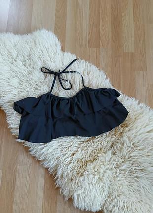 Купальник женский, верх от купальника черный, лиф шторка италия