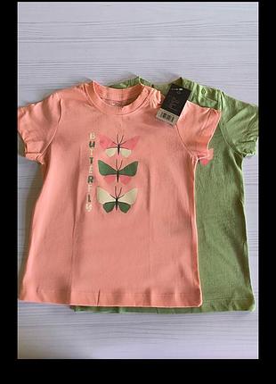 Новенький комплект з двох футболочок р.86-92