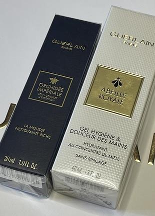 Guerlain orchidee imperiale la mousse nettoyante riche 30 мл+ guerlain abeille royale gel hygiène & douceur des mains 40 мл