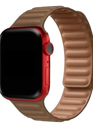 Ремешок leather magnetic link band для apple watch 42/44/45/49 mm