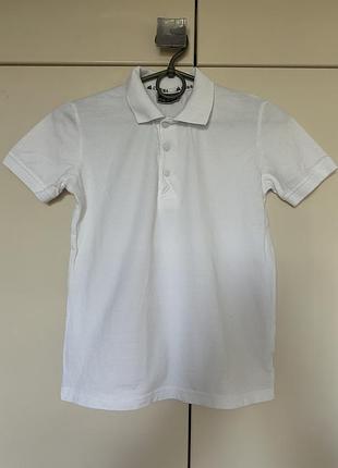 Футболка поло біла