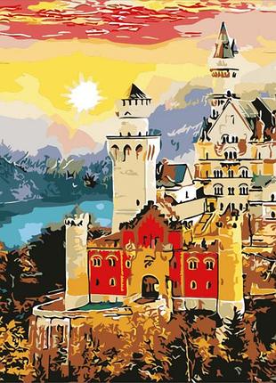 ✨ картина за номерами 🎨 пейзаж, природа 🎨 art craft "осінній замок" 10602 🎨 від stop stress