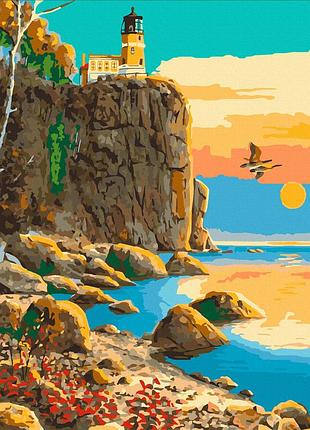 ✨ картина по номерам 🎨 пейзаж, природа 🎨 art craft "маяк сплит - рок" 40х50 см 10570-ac 🎨 от stop stress