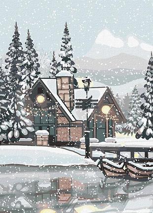 ✨ картина по номерам 🎨 сельский пейзаж 🎨 "снежная тишина" ©akvamarinel_art идейка kho2873 40х50 см 🎨