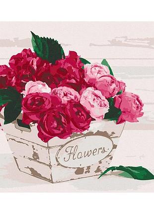 ✨ картина по номерам 🎨 цветы, букеты 🎨 "flower's box" art craft 12151-ac 40*50 см 🎨 от stop stress