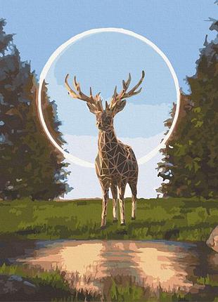 ✨ картина по номерам 🎨 животные, олени 🎨 art craft "проводник к сиянию" 40х50 см 11636-ac 🎨 от stop stress