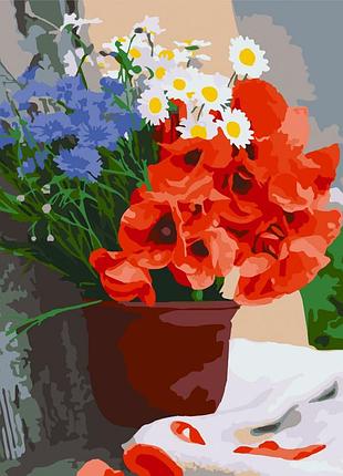 ✨ картина по номерам 🎨 цветы, букеты 🎨 "цветы июня" art craft 12149-ac 40х50 см 🎨 от stop stress