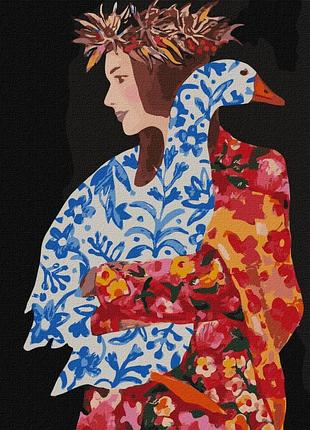 ✨ картина по номерам 🎨 люди на картине 🎨 "под синим крылом" идейка kho4928 40х50см 🎨 от stop stress