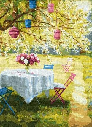 ✨ картина по номерам 🎨 сельский пейзаж 🎨 идейка "весенние фонарики" 50х50 см kho2299 🎨 от stop stress