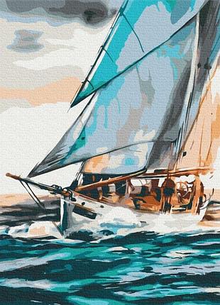 ✨ картина за номерами 🎨 морська тематика, море 🎨 "морська подорож" brushme bs53299 40х50 см 🎨