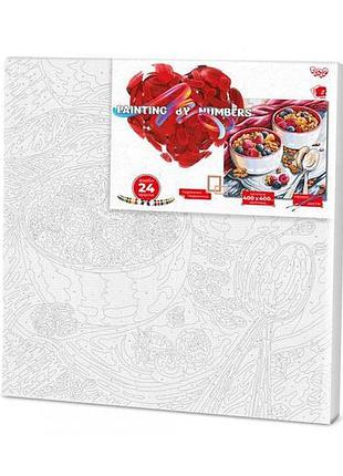 ✨ картина по номерам 🎨 натюрморт 🎨 "десерт" danko toys kpne-40х40-02-06 40x40 см 🎨 от stop stress