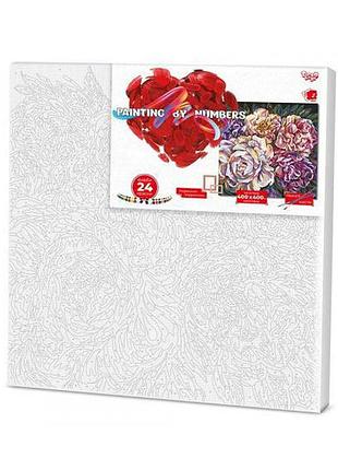 ✨ картина по номерам 🎨 цветы, букеты 🎨 "букет" danko toys kpne-40х40-02-09 40x40 см 🎨 от stop stress