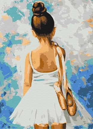 ✨ картина за номерами 🎨 люди на картині 🎨 "мадемуазель з пуантами" bs28358 brushme 40х50 🎨 від stop stress