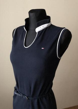Платье 42 синее трикотаж без рукавов tommy hilfiger