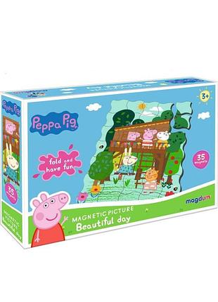Магнитный пазл свинка пеппа "великолепный день" magdum ме 5031-07