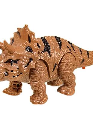 Інтерактивна іграшка динозавр bambi 111d ходить зі звуком коричневий