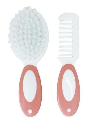 Набор детский расческа и щетка mgz-0717(pink) в блистере