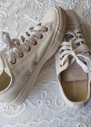 Кожаные женские кеды convers,размер 39,5
