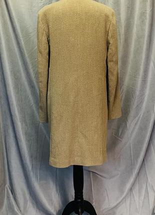 Винтажное женское шерстяное пальто bogner, бежевое, размер м3 фото