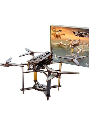 Деревянный 3d конструктор "fpv дрон" puz-00923, 95 деталей