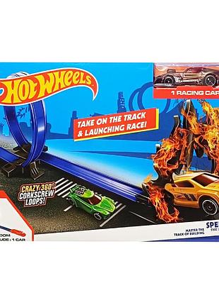Ігровий набір автотрек "crazy racing 360" ms35(violet) 1 машинка в комплекті