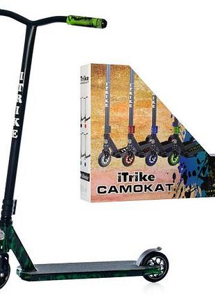 Самокат трюковый itrike sr2-068-5-wp3 двухколесный