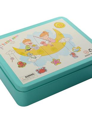 Деревянная игрушка рыбалка md 0950-57,  магнитные фигуры, удочка синий