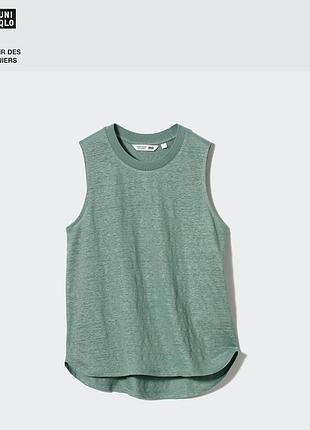 Льняная майка топ uniqlo