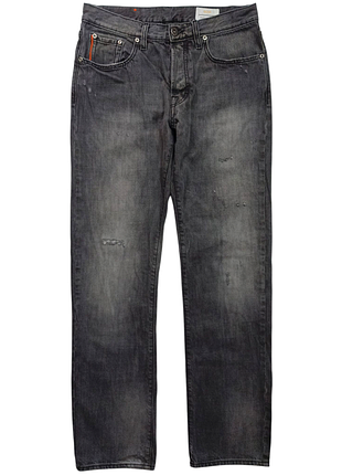 Сірі джинси hugo boss orange washed distressed штани з потертостями