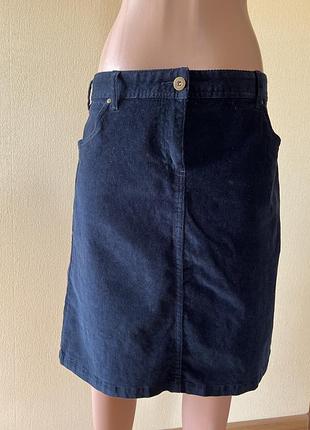 Спідниця синя жіноча вельвет