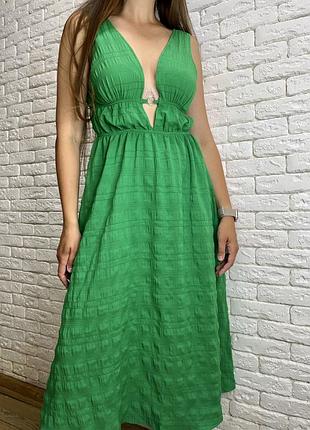 Сукня міді зеленого кольору shein